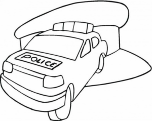Disegno di auto della polizia da stampare e colorare 30