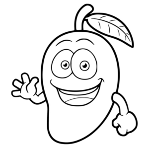 Disegno di mango da stampare e colorare 2