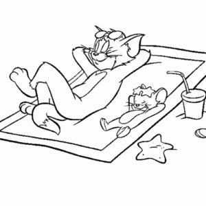 Disegno di Tom e Jerry da stampare e colorare 32