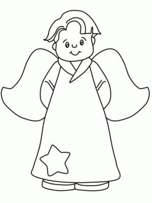Disegno di angelo da stampare e colorare 26