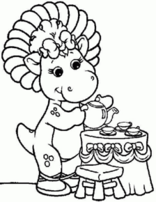 Disegno di Barney il dinosauro da stampare e colorare 13 Disegno di Barney il dinosauro da stampare e colorare 13