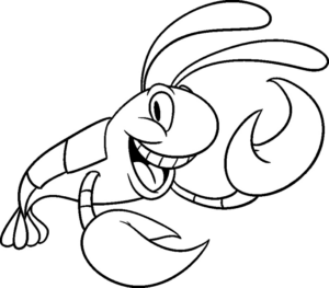 Disegno di aragosta da stampare e colorare 5