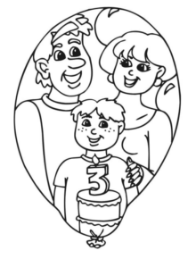 Disegno di compleanno da stampare e colorare 94