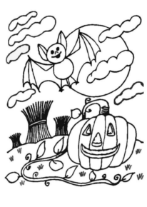 Disegno di zucca di Halloween da stampare e colorare 81