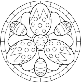Disegno di uovo di Pasqua da stampare e colorare 138
