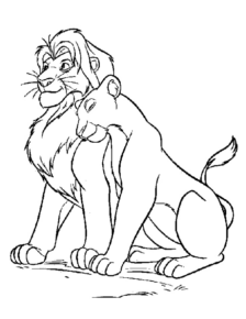 Disegno di Re Leone da stampare e colorare 33