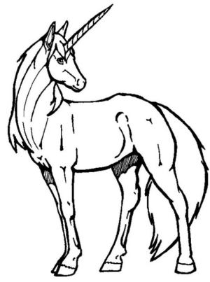 Disegno di unicorno da stampare e colorare 151