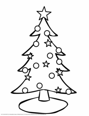 Disegno di albero di Natale da stampare e colorare 222
