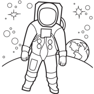 Disegno di astronauta da stampare e colorare 2