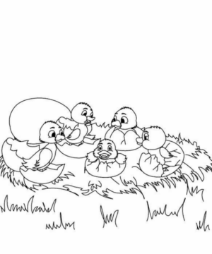 Disegno di papera da stampare e colorare 108
