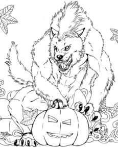 Disegno di zucca di Halloween da stampare e colorare 176