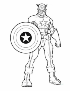 Disegno di Capitan America da stampare e colorare 41