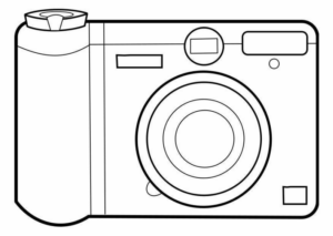 Disegno di fotocamera da stampare e colorare 6