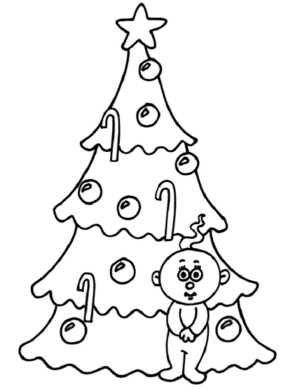 Disegno di albero di Natale da stampare e colorare 30