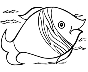 Disegno di pesce da stampare e colorare 221