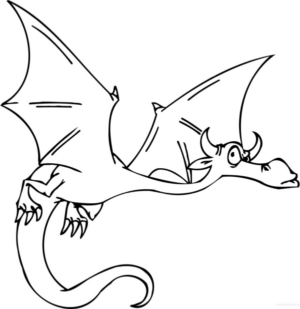 Disegno di dragone da stampare e colorare 177