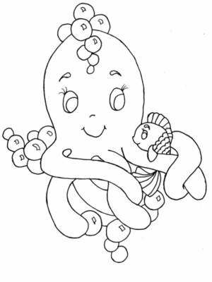 Disegno di polpo da stampare e colorare 10