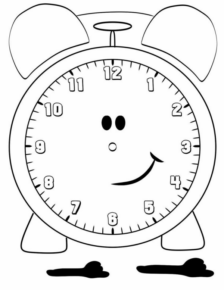 Disegno di orologio da stampare e colorare 13