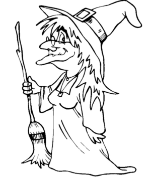 Disegno di Befana da stampare e colorare 5
