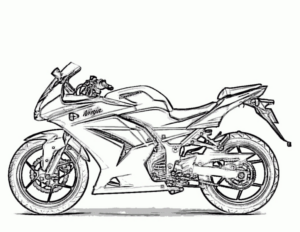 Disegno di moto da stampare e colorare 47