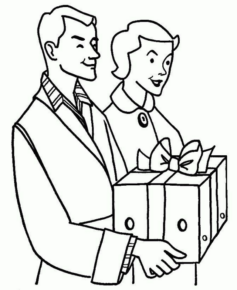 Disegno di regalo da stampare e colorare 41