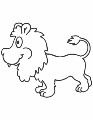 Disegno di leone da stampare e colorare 104