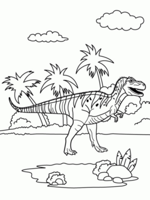 Disegno di Tirannosauro da stampare e colorare 83