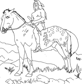 Disegno di Indiani d’America da stampare e colorare 20