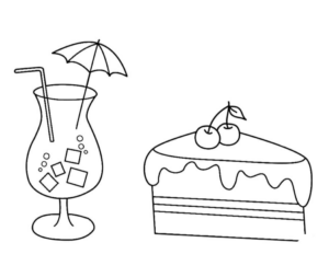 Disegno di torta da stampare e colorare 14