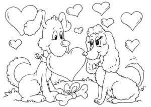 Disegno di San Valentino da stampare e colorare 128
