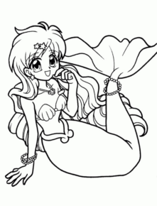 Disegno di sirena da stampare e colorare 16