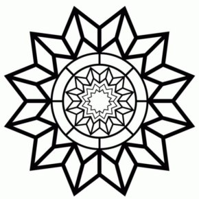 Disegno di mandala da stampare e colorare 1252