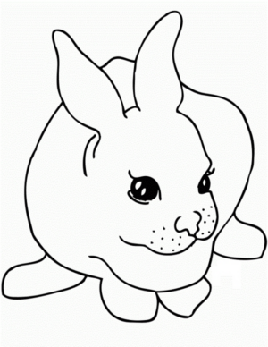 Disegno di coniglio da stampare e colorare 121