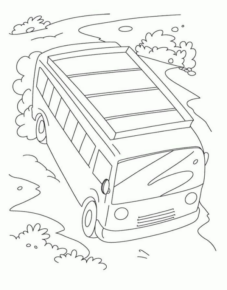 Disegno di autobus da stampare e colorare 3