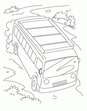 Disegno di autobus da stampare e colorare 3