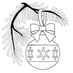 Disegno di palla di Natale da stampare e colorare 12