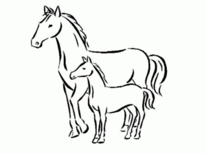 Disegno di cavallo da stampare e colorare 250