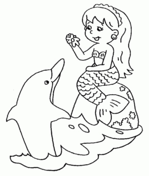 Disegno di sirena da stampare e colorare 13