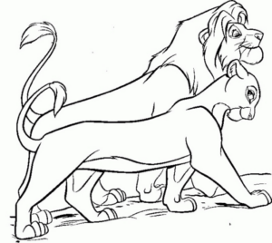 Disegno di Re Leone da stampare e colorare 213