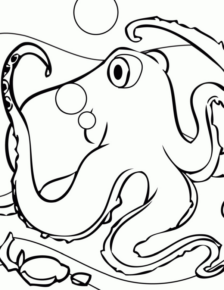 Disegno di polpo da stampare e colorare 27