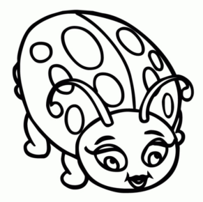 Disegno di coccinella da stampare e colorare 5