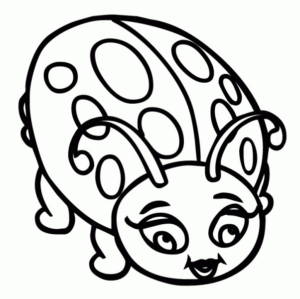 Disegno di coccinella da stampare e colorare 5
