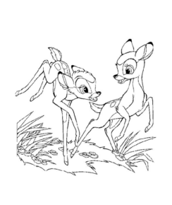 Disegno di Bambi da stampare e colorare