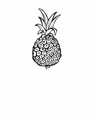 Disegno di ananas da stampare e colorare 15