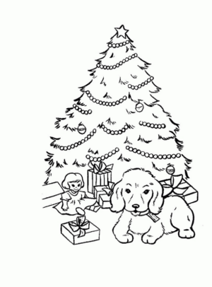 Disegno di albero di Natale da stampare e colorare 187
