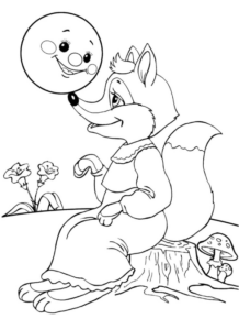 Disegno di volpe da stampare e colorare 72