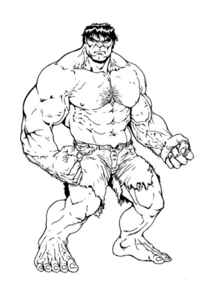 Disegno di Hulk da stampare e colorare 76