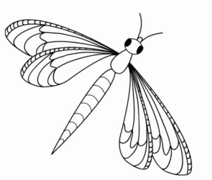 Disegno di libellula da stampare e colorare 7