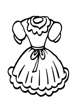 Disegno di vestito da donna da stampare e colorare 28