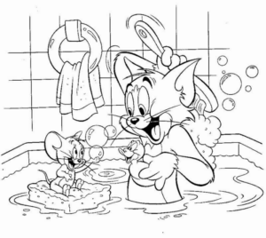 Disegno di Tom e Jerry da stampare e colorare 72